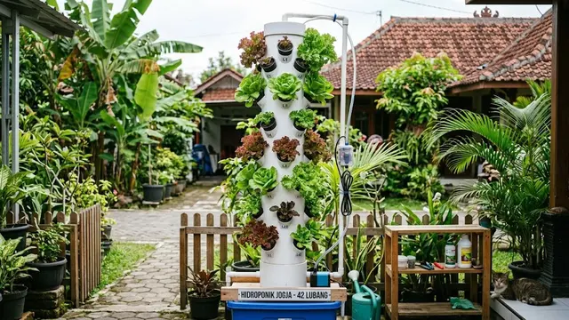 Model Tower Hidroponik Murah yang Cocok untuk Pemula
