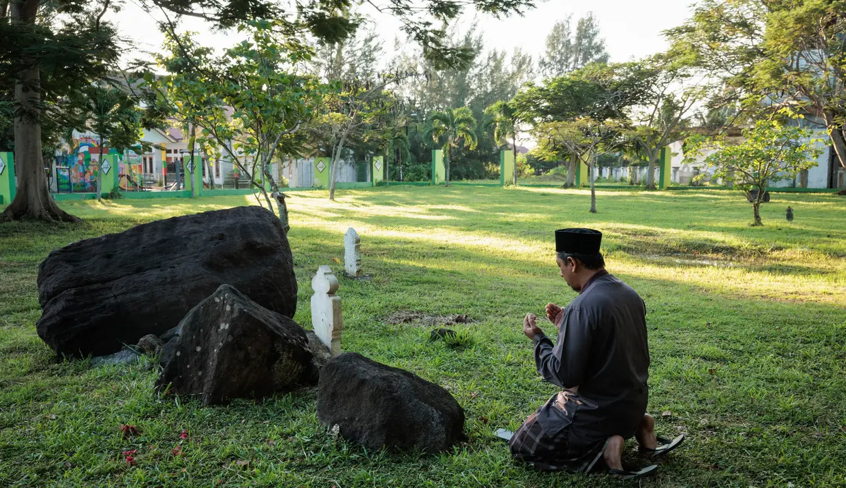 Peringatan dua dekade tsunami bertajuk “Aceh Thanks The World”. (Yasuyoshi CHIBA/AFP)