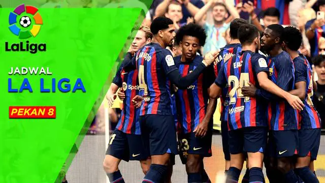 Berita Motiongrafis tentang Jadwal Lengkap Liga Spanyol Pekan 8, Persaingan Real Madrid dan Barcelona Semakin Panas.