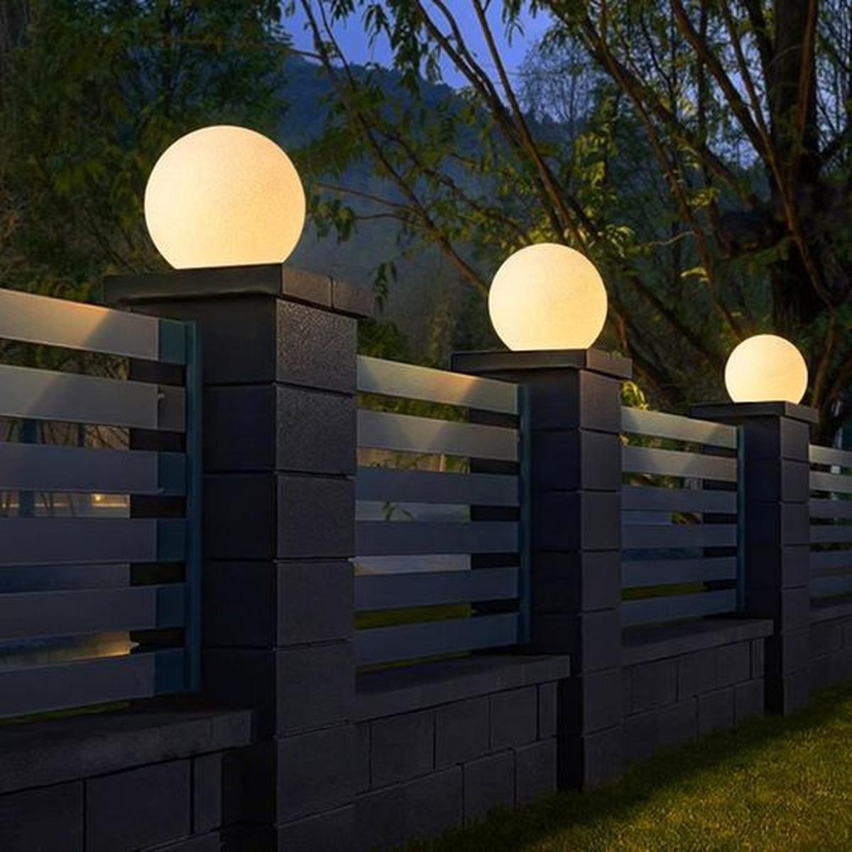 Lampu pagar bulat