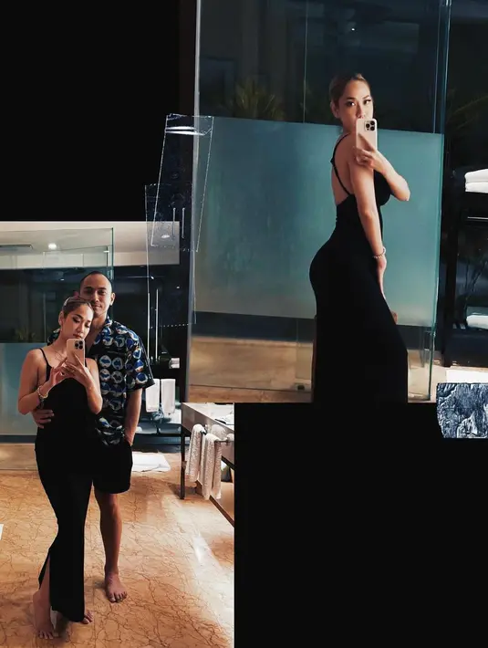 Pada OOTD lainnya, Bunga Citra Lestari kenakan dress hitam polos dengan tali di bagian belakang [@itsmebcl]