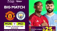 Link Streaming Liga Inggris 23/24 Big Match: Man United vs Man City di Vidio