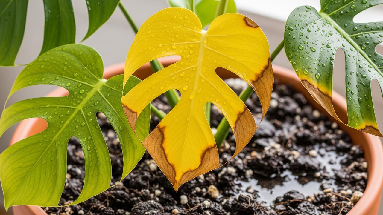 Tanda Monstera Kelebihan Air yang Sering Disalahartikan (AI Generated)