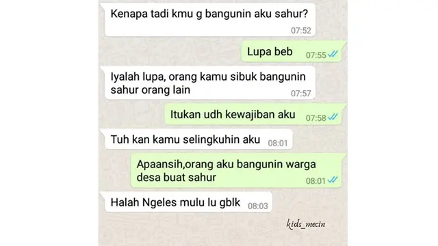 5 Chat Kelewat Sahur Puasa Ramadhan Ini Bikin Tepuk Jidat