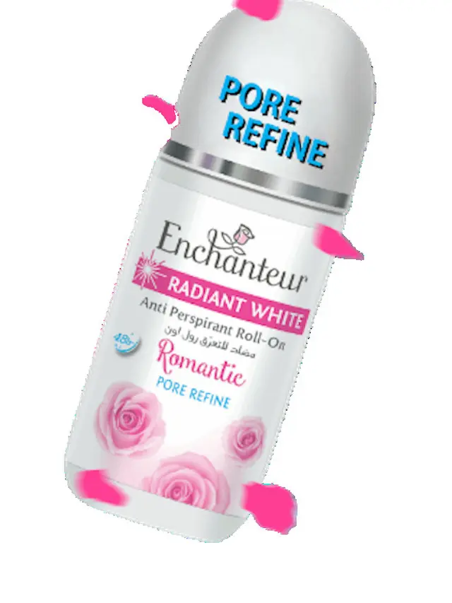 Enchanteur Radiant White Anti Perspirant Roll On Romantic Pore Refine