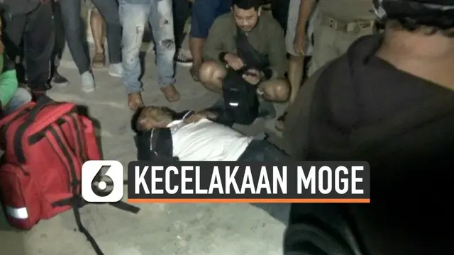 VIDEO: Diduga Pengendara Ngebut Moge Menabrak Taksi