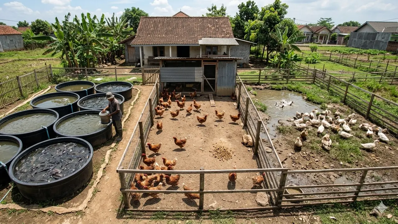 Ternak di lahan 4x5 meter (Foto: Gemini AI)