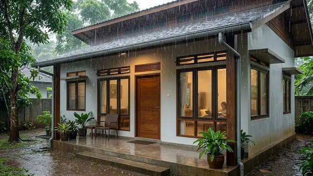 Tips Menjaga Rumah Tetap Kering Saat Musim Hujan/AI Generated