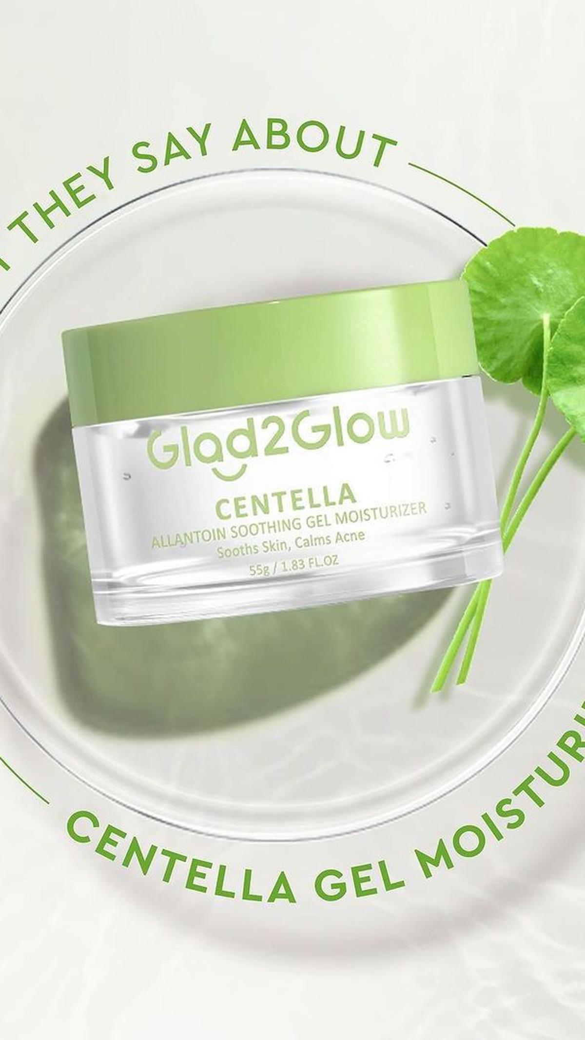 4. Glad2Glow Centella Allantoin Soothing Moisturizer Gel<br>