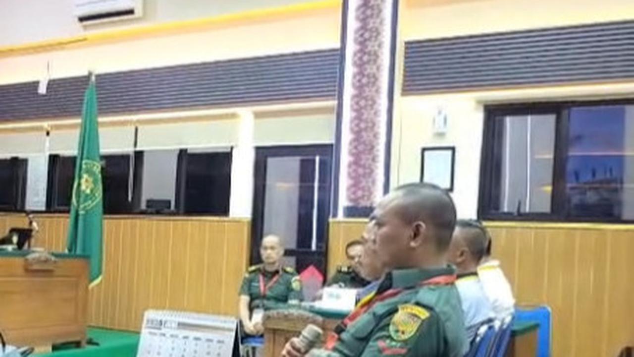 sidang prajurit tni tembak anggota polisi buntut penggerebekan sabung ayam