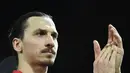 7. Zlatan Ibrahimovic - Selalu berhasil membawa timnya juara domestik, kecuali Man United. Namun mantan bomber Inter Milan tersebut masih belum mampu meraih titel juara Champions sampai saat ini. (AFP/Oli Scarff)