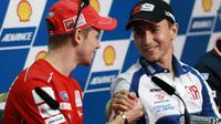 Casey Stoner dan Jorge Lorenzo bekerjasama di Ducati Corse (Foto: Istimewa)