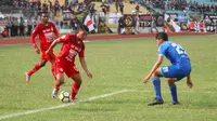 Duel PSPS vs Semen Padang di Stadion Kaharudin Nasution, Pekanbaru, Senin (8/10/2018). (Bola.com/Arya Sikumbang)