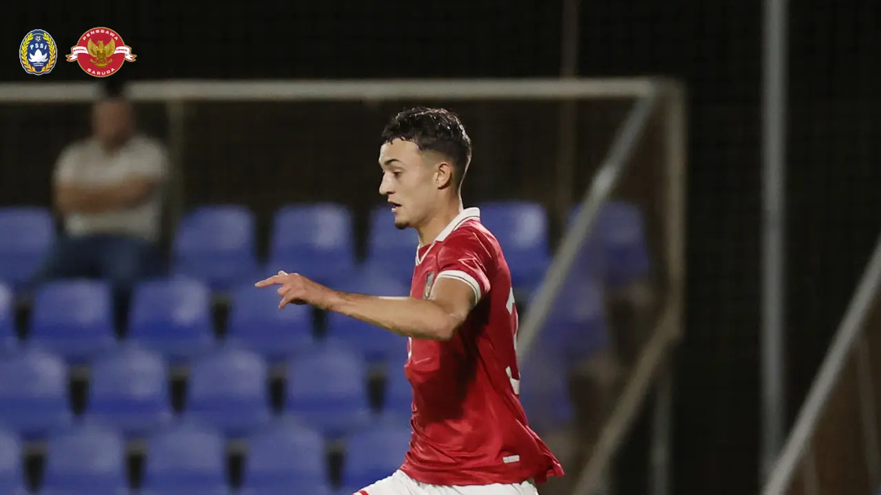 Gelandang Timnas Indonesia U-20, Ivar Jenner ketika berhadapan dengan Prancis U-20.