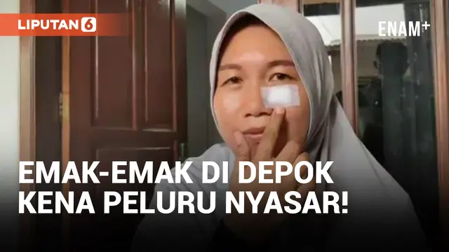 Viral! Emak-emak Kena Peluru Nyasar di Depok