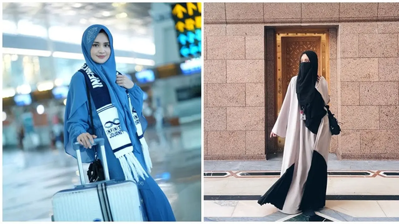 6 Potret Michelle Ziudith Jalani Umroh, Penampilan Pakai Cadar Bikin Pangling