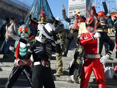 Suasana kemeriahan Cosplay Festa TDC (Tokyo Dome City) di Tokyo pada tanggal 10 Januari 2015. (AFP Photo/Toshifumi Kitamura)