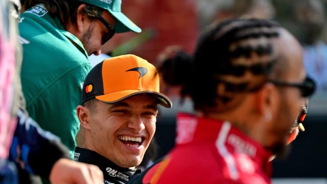 Fernando Alonso, Lando Norris, Lewis Hamilton