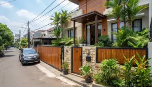 8 Model Pagar Kombinasi Kayu dan Batu untuk Fasad Natural, Hunian Jadi Tampil Segar Kekinian