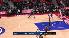 Berita video game recap NBA 2017-2018 antara Utah Jazz melawan Detroit Pistons dengan skor 98-95.