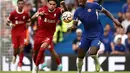 Chelsea kemudian menyamakan kedudukan melalui gol Axel Disasi di menit 37. (Photo by HENRY NICHOLLS / AFP)