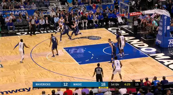 Berita video game recap NBA 2017-2018 antara Orlando Magic melawan Dallas Mavericks dengan skor 105-100.