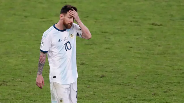 Wajah Lesu Messi Usai Argentina Dihajar Brasil
