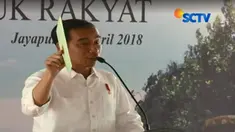 Sejumlah warga berterimakasih kepada presiden karena sertifikat didapat dengan tidak mengeluarkan biaya sepeser pun.