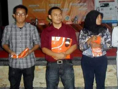Lima finalis lomba audisi presenter dalam ajang SCTV Goes to Campus di Gedung Fisip Universtitas Sumatra Utara, Medan. (foto:Hasto Ajie)