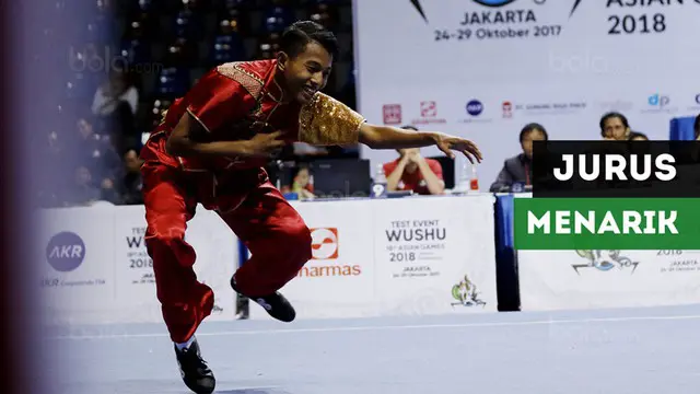 Berita video jurus monyet menarik perhatian saat test event Asian Games 2018 yang sekaligus Indonesia Traditional Wushu Championship 2017 di Sports Mall Kelapa Gading.
