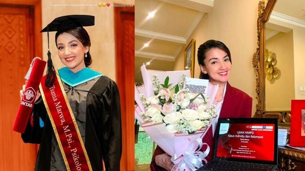6 Potret Tsania Marwa Tampil Menawan Saat wisuda S2 Psikologi, Berhasil Meraih Predikat Cumlaude Setelah Berjuang Keras
