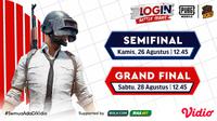 Jadwal dan  Live Streaming Login Battle Series Season 5 PUBGM di Vidio Pekan Ini, 26 dan 28 Agustus 2021. (Sumber : dok. vidio.com)