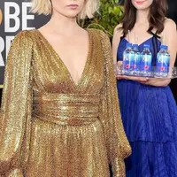 Fiji Water Girl berpose dalam foto Lucy Boynton. (Foto: E!News)