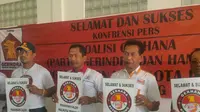 Partai Gerindra dan Hanura saat mengumumkan pasangan Ketut Resmiyasa dan IB Batuagung Antara. (Liputan6.com/Dewi Divianta) 