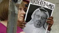 Foto Jamal Khashoggi, wartawan Arab Saudi yang dibunuh di Istanbul (AP/Jacquelyn Martin)