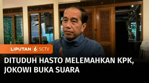  Jokowi Bantah Tudingan Hasto soal Jadi Dalang Revisi UU KPK