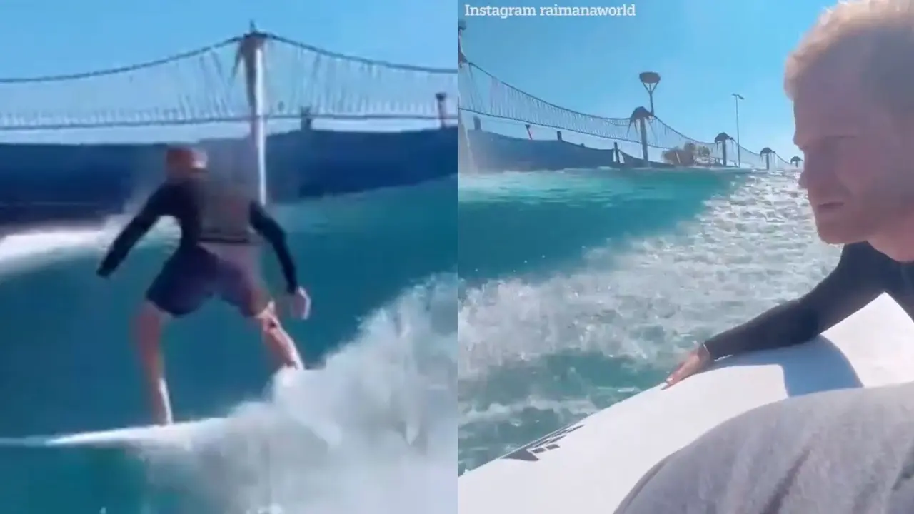Momen Pangeran Harry Curi Perhatian Saat Taklukkan Ombak California, Pamer Kemampuan Surfing Bareng Pelatihnya