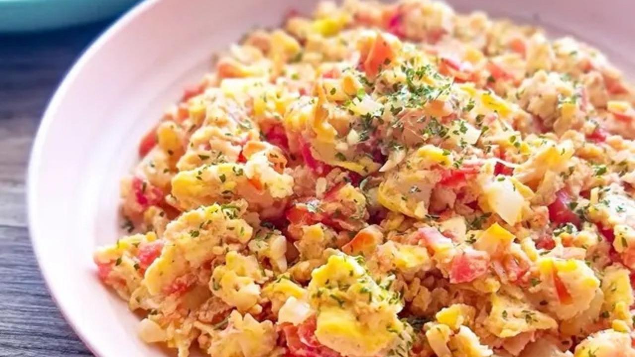 Resep orak-arik talur tomat. (dok. Cookpad @leonyskitchen)