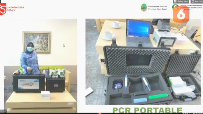 PCR Portable inovasi Jawa Barat lawan COVID-19. Foto tangkapan layar YouTube Sekretariat Presiden, Selasa (11/8/2020).