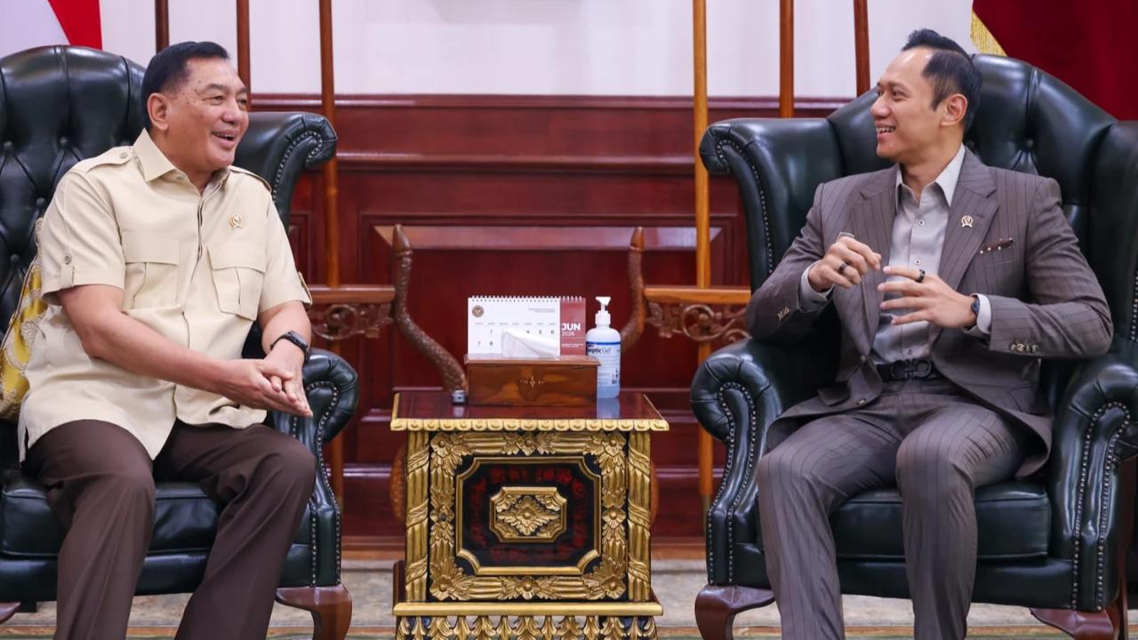 FOTO: AHY dan Menhan Perkuat Sinergi Infrastruktur dan Pertahanan