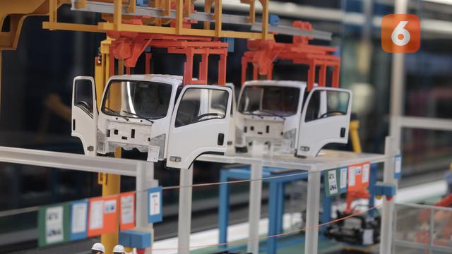 Miniatur fasilitas perakitan pabrik Isuzu