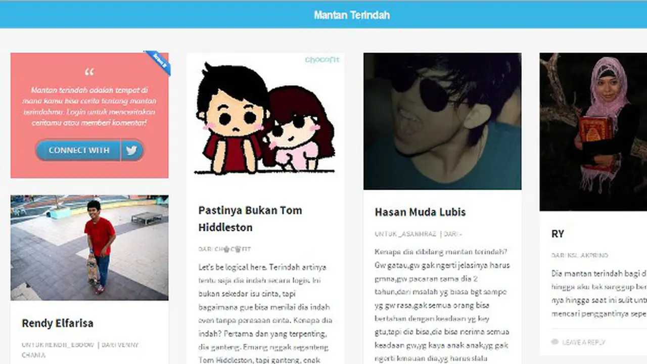 Berbagi Cerita Sang Mantan Pacar? Di Sini Tempatnya