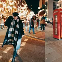 Gaya Febby Rastanty Pakai Long Coat Saat Berlibur ke Luar Negeri (credit: instagram/febbyrastanty)