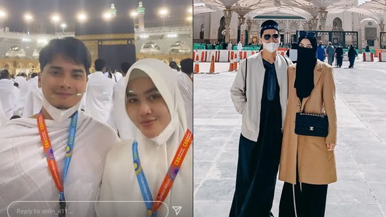 6 Potret Alvin Faiz dan Istri Ibadah Umrah, Penampilan Henny Pakai Cadar Curi Perhatian