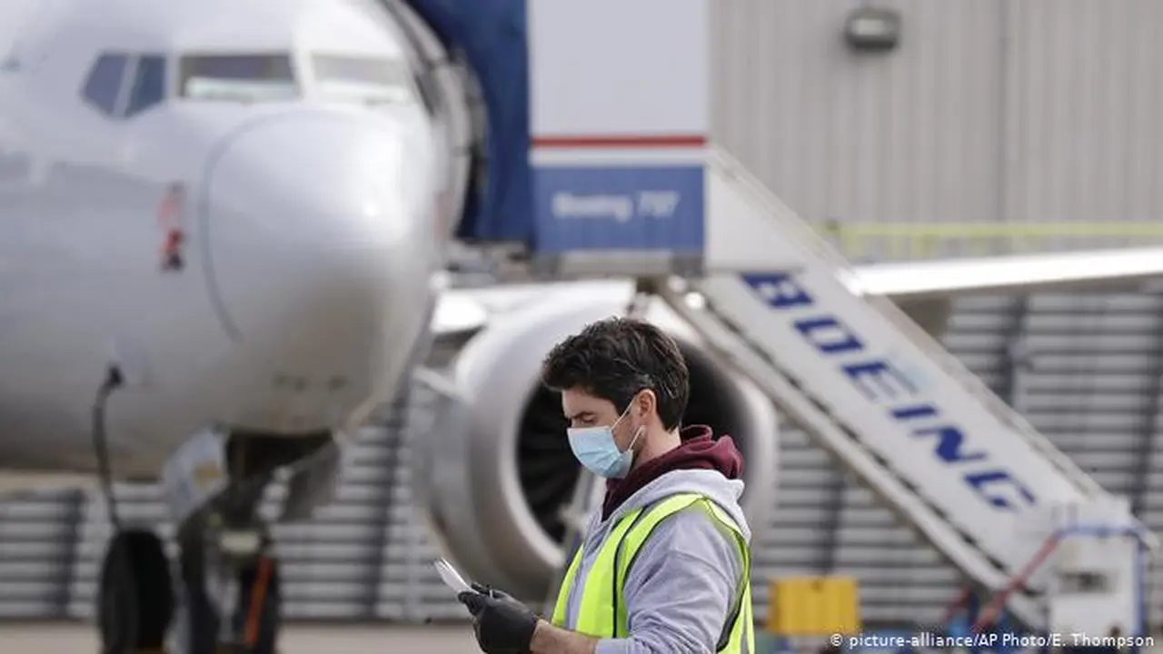 Pekerja di pabrik Boeing di AS.
