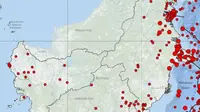 Gempa Magnitudo 5,5 mengguncang wilayah Batu Putih, Berau, Kalimantan Timur, Minggu malam (15/9/2024), pukul 20.08.09 WIB. (Liputan6.com/ Dok BMKG)