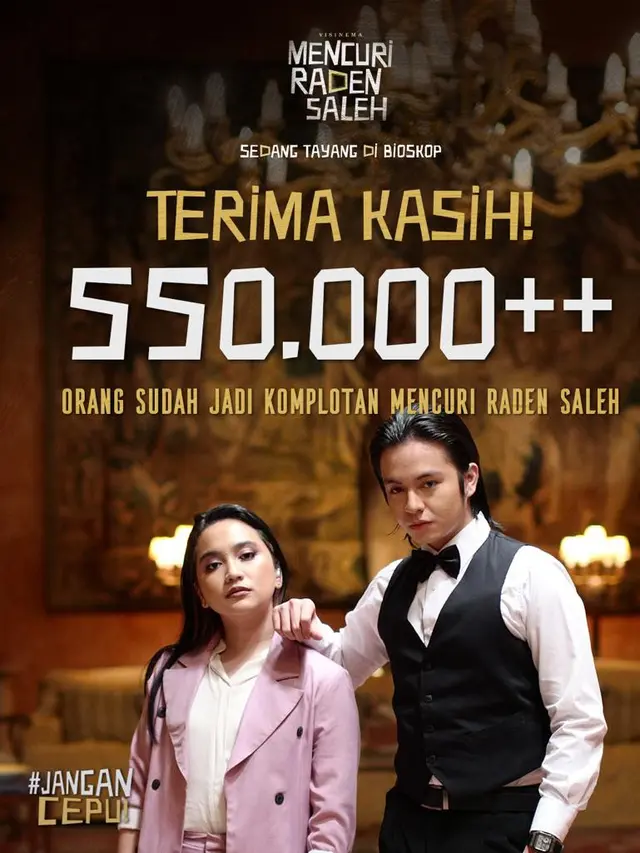 Film Mencuri Raden Saleh sudah raih lebih dari setengah juta penonton.