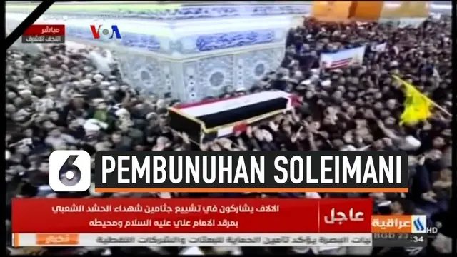 Presiden AS Donald Trump mengatakan bahwa serangan drone yang menewaskan Komandan Pasukan Elit Pasukan Quds Iran, Jenderal Qassem Soleimani, seharusnya telah lama dilakukan dan ia juga menyatakan akan kembali melakukan serangan balasan, jika Iran ter...