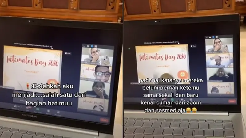 Belum Pernah Ketemu, Aksi Cowok Nyatakan Cinta Lewat Zoom Ini Bikin Senyum-Senyum