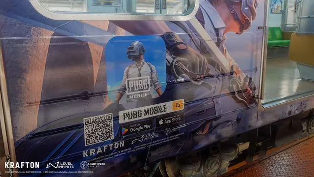 Kolaborasi PUBG Mobile dan Attack on Titan menghiasi gerbong KRL Jabodetabek